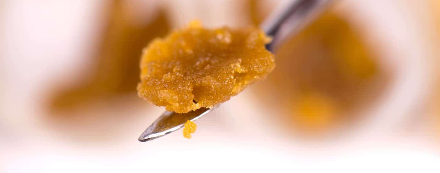 A closeup of hash resin is shown.