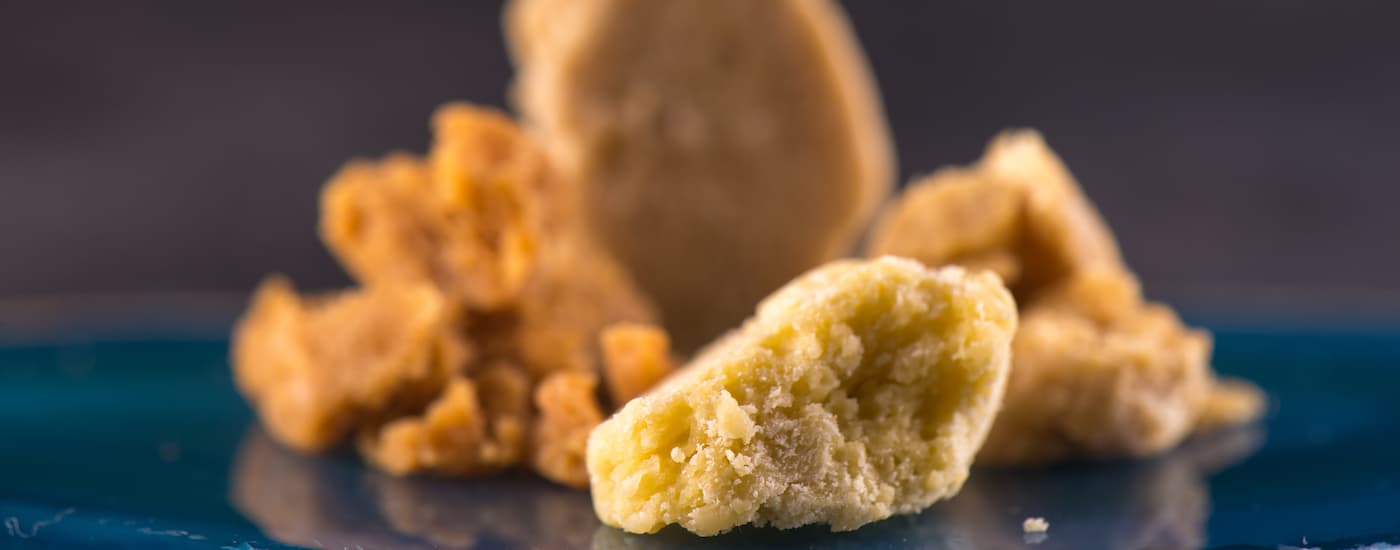 Solid forms of BHO, like crumble, are shown.