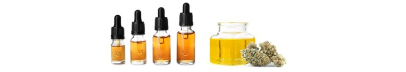 Bottles of CO2 cannabis oil are shown for those wondering 'what is CO2 oil?'